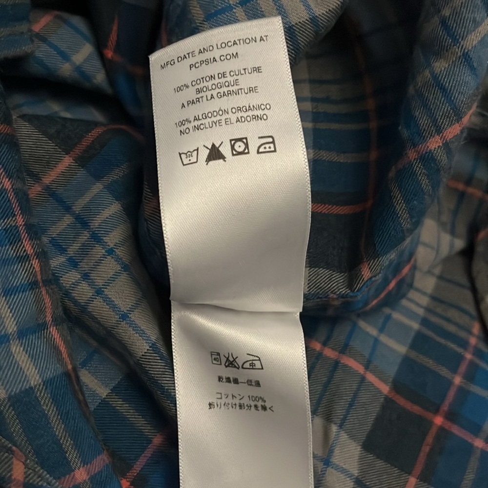 Patagonia Mens Pima Long Sleeve Shirt. XL Fjord - Picture 5 of 5